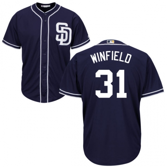 Youth Majestic San Diego Padres #31 Dave Winfield Replica Navy Blue Alternate 1 Cool Base MLB Jersey Youth Majestic San Diego Padres #31 Dave Winfield Replica Navy Blue Alternate 1 Cool Base MLB Jersey