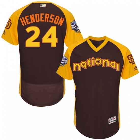 Men's Majestic San Diego Padres #24 Rickey Henderson Brown 2016 All-Star National League BP Authentic Collection Flex Base MLB Jersey Men's Majestic San Diego Padres #24 Rickey Henderson Brown 2016 All-Star National League BP Authentic Collection Flex Base MLB Jersey