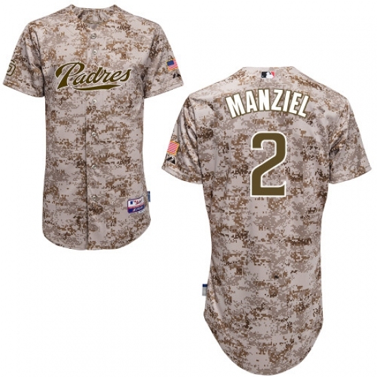 Men's Majestic San Diego Padres #2 Johnny Manziel Replica Camo Alternate 2 Cool Base MLB Jersey Men's Majestic San Diego Padres #2 Johnny Manziel Replica Camo Alternate 2 Cool Base MLB Jersey