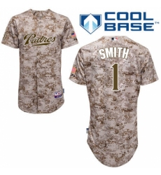 Men's Majestic San Diego Padres #1 Ozzie Smith Replica Camo Alternate 2 Cool Base MLB Jersey