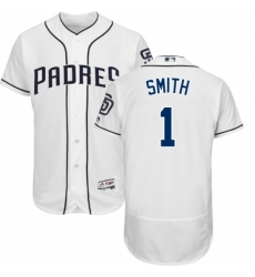 Men's Majestic San Diego Padres #1 Ozzie Smith White Home Flexbase Authentic Collection MLB Jersey