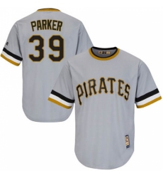 Men's Majestic Pittsburgh Pirates #39 Dave Parker Authentic Grey Cooperstown Throwback MLB Jersey