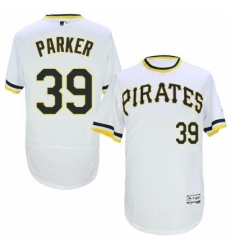 Men's Majestic Pittsburgh Pirates #39 Dave Parker White Flexbase Authentic Collection Cooperstown MLB Jersey