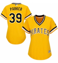 Women's Majestic Pittsburgh Pirates #39 Dave Parker Replica Gold Alternate Cool Base MLB Jersey