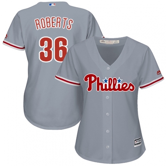 Women's Majestic Philadelphia Phillies #36 Robin Roberts Authentic Grey Road Cool Base MLB Jersey Women's Majestic Philadelphia Phillies #36 Robin Roberts Authentic Grey Road Cool Base MLB Jersey