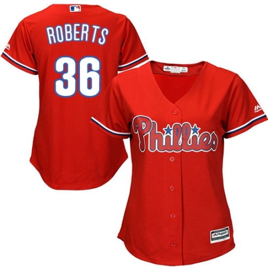 Women's Majestic Philadelphia Phillies #36 Robin Roberts Replica Red Alternate Cool Base MLB Jersey Women's Majestic Philadelphia Phillies #36 Robin Roberts Replica Red Alternate Cool Base MLB Jersey