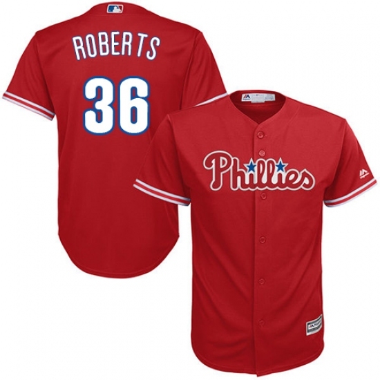 Youth Majestic Philadelphia Phillies #36 Robin Roberts Replica Red Alternate Cool Base MLB Jersey Youth Majestic Philadelphia Phillies #36 Robin Roberts Replica Red Alternate Cool Base MLB Jersey