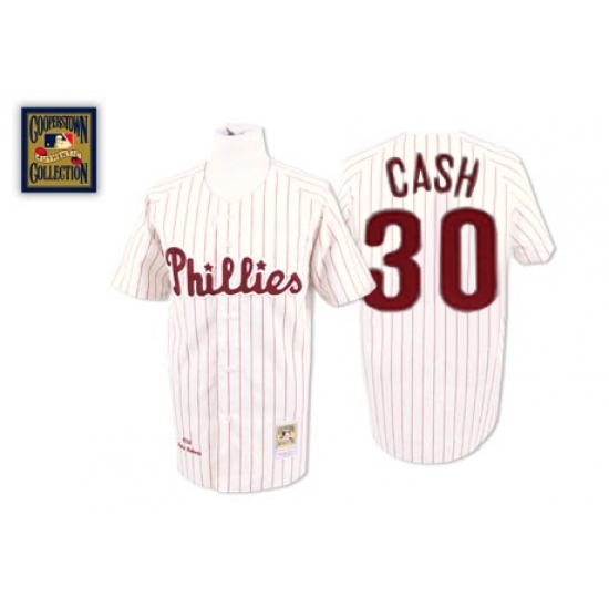 Men's Mitchell and Ness Philadelphia Phillies #30 Dave Cash Replica White/Red Strip Throwback MLB Jersey Men's Mitchell and Ness Philadelphia Phillies #30 Dave Cash Replica White/Red Strip Throwback MLB Jersey