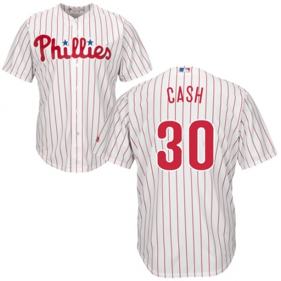 Youth Majestic Philadelphia Phillies #30 Dave Cash Replica White/Red Strip Home Cool Base MLB Jersey Youth Majestic Philadelphia Phillies #30 Dave Cash Replica White/Red Strip Home Cool Base MLB Jersey