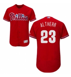 Men's Majestic Philadelphia Phillies #23 Aaron Altherr Red Flexbase Authentic Collection MLB Jersey