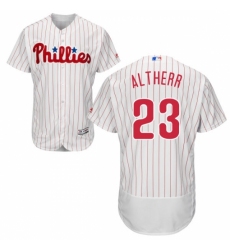 Men's Majestic Philadelphia Phillies #23 Aaron Altherr White Flexbase Authentic Collection MLB Jersey