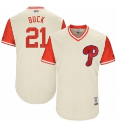 Men's Majestic Philadelphia Phillies #21 Clay Buchholz 