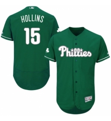 Men's Majestic Philadelphia Phillies #15 Dave Hollins Green Celtic Flexbase Authentic Collection MLB Jersey Men's Majestic Philadelphia Phillies #15 Dave Hollins Green Celtic Flexbase Authentic Collection MLB Jersey