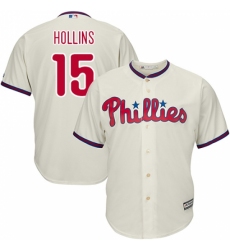 Youth Majestic Philadelphia Phillies #15 Dave Hollins Authentic Cream Alternate Cool Base MLB Jersey Youth Majestic Philadelphia Phillies #15 Dave Hollins Authentic Cream Alternate Cool Base MLB Jersey
