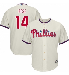 Men's Majestic Philadelphia Phillies #14 Pete Rose Replica Cream Alternate Cool Base MLB Jersey Men's Majestic Philadelphia Phillies #14 Pete Rose Replica Cream Alternate Cool Base MLB Jersey