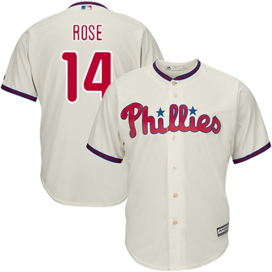 Youth Majestic Philadelphia Phillies #14 Pete Rose Replica Cream Alternate Cool Base MLB Jersey Youth Majestic Philadelphia Phillies #14 Pete Rose Replica Cream Alternate Cool Base MLB Jersey