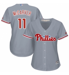 Women's Majestic Philadelphia Phillies #11 Tim McCarver Authentic Grey Road Cool Base MLB Jersey Women's Majestic Philadelphia Phillies #11 Tim McCarver Authentic Grey Road Cool Base MLB Jersey