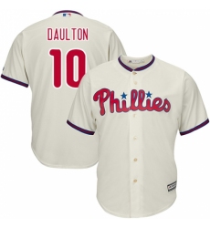Youth Majestic Philadelphia Phillies #10 Darren Daulton Replica Cream Alternate Cool Base MLB Jersey Youth Majestic Philadelphia Phillies #10 Darren Daulton Replica Cream Alternate Cool Base MLB Jersey