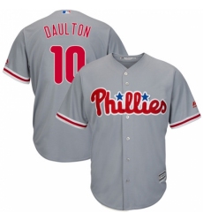 Youth Majestic Philadelphia Phillies #10 Darren Daulton Replica Grey Road Cool Base MLB Jersey Youth Majestic Philadelphia Phillies #10 Darren Daulton Replica Grey Road Cool Base MLB Jersey