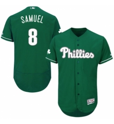 Men's Majestic Philadelphia Phillies #8 Juan Samuel Green Celtic Flexbase Authentic Collection MLB Jersey Men's Majestic Philadelphia Phillies #8 Juan Samuel Green Celtic Flexbase Authentic Collection MLB Jersey
