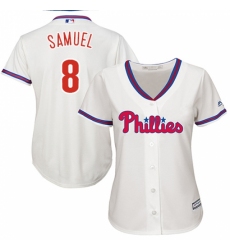 Women's Majestic Philadelphia Phillies #8 Juan Samuel Replica Cream Alternate Cool Base MLB Jersey Women's Majestic Philadelphia Phillies #8 Juan Samuel Replica Cream Alternate Cool Base MLB Jersey