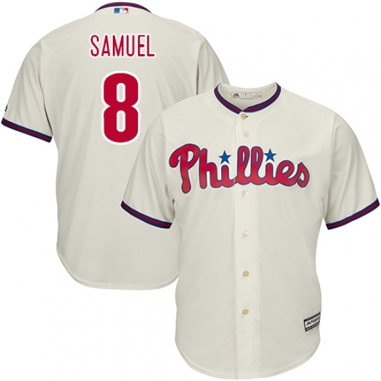 Youth Majestic Philadelphia Phillies #8 Juan Samuel Replica Cream Alternate Cool Base MLB Jersey Youth Majestic Philadelphia Phillies #8 Juan Samuel Replica Cream Alternate Cool Base MLB Jersey