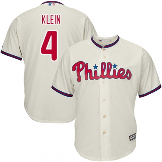 Men's Majestic Philadelphia Phillies #4 Jimmy Foxx Replica Cream Alternate Cool Base MLB Jersey Men's Majestic Philadelphia Phillies #4 Jimmy Foxx Replica Cream Alternate Cool Base MLB Jersey