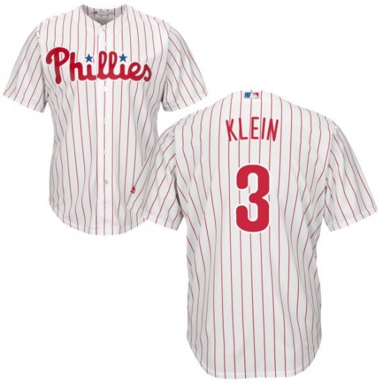 Men's Majestic Philadelphia Phillies #3 Chuck Klein Replica White/Red Strip Home Cool Base MLB Jersey Men's Majestic Philadelphia Phillies #3 Chuck Klein Replica White/Red Strip Home Cool Base MLB Jersey