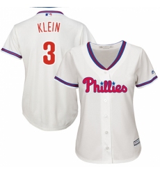 Women's Majestic Philadelphia Phillies #3 Chuck Klein Replica Cream Alternate Cool Base MLB Jersey Women's Majestic Philadelphia Phillies #3 Chuck Klein Replica Cream Alternate Cool Base MLB Jersey