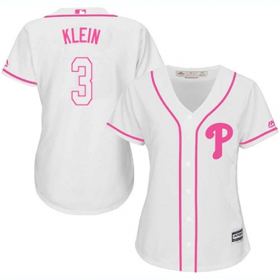 Women's Majestic Philadelphia Phillies #3 Chuck Klein Replica White Fashion Cool Base MLB Jersey Women's Majestic Philadelphia Phillies #3 Chuck Klein Replica White Fashion Cool Base MLB Jersey