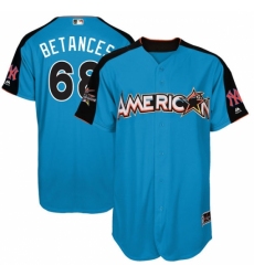 Men's Majestic New York Yankees #68 Dellin Betances Authentic Blue American League 2017 MLB All-Star MLB Jersey