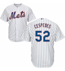 Youth Majestic New York Mets #52 Yoenis Cespedes Replica White Home Cool Base MLB Jersey