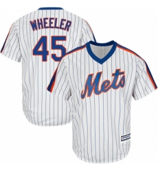 Men's Majestic New York Mets #45 Zack Wheeler Replica White Alternate Cool Base MLB Jersey