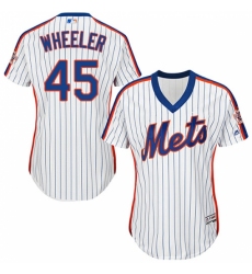 Women's Majestic New York Mets #45 Zack Wheeler Replica White Alternate Cool Base MLB Jersey