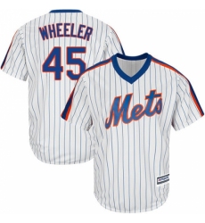 Youth Majestic New York Mets #45 Zack Wheeler Authentic White Alternate Cool Base MLB Jersey