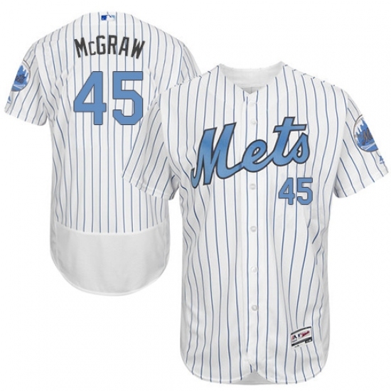 Men's Majestic New York Mets #45 Tug McGraw Authentic White 2016 Father's Day Fashion Flex Base MLB Jersey Men's Majestic New York Mets #45 Tug McGraw Authentic White 2016 Father's Day Fashion Flex Base MLB Jersey