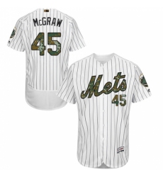 Men's Majestic New York Mets #45 Tug McGraw Authentic White 2016 Memorial Day Fashion Flex Base MLB Jersey Men's Majestic New York Mets #45 Tug McGraw Authentic White 2016 Memorial Day Fashion Flex Base MLB Jersey