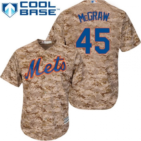 Men's Majestic New York Mets #45 Tug McGraw Replica Camo Alternate Cool Base MLB Jersey Men's Majestic New York Mets #45 Tug McGraw Replica Camo Alternate Cool Base MLB Jersey
