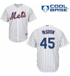 Men's Majestic New York Mets #45 Tug McGraw Replica White Home Cool Base MLB Jersey Men's Majestic New York Mets #45 Tug McGraw Replica White Home Cool Base MLB Jersey