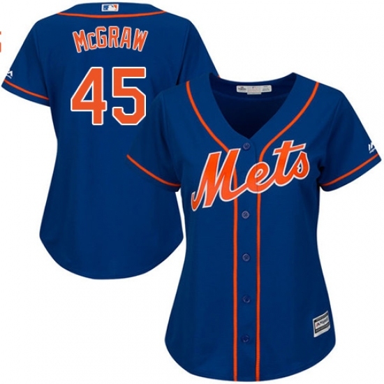 Women's Majestic New York Mets #45 Tug McGraw Authentic Royal Blue Alternate Home Cool Base MLB Jersey Women's Majestic New York Mets #45 Tug McGraw Authentic Royal Blue Alternate Home Cool Base MLB Jersey