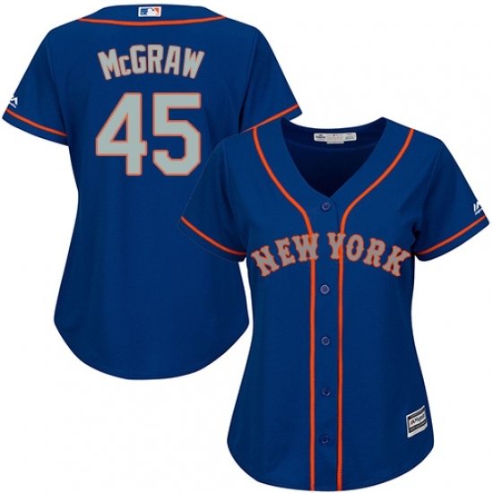 Women's Majestic New York Mets #45 Tug McGraw Authentic Royal Blue Alternate Road Cool Base MLB Jersey Women's Majestic New York Mets #45 Tug McGraw Authentic Royal Blue Alternate Road Cool Base MLB Jersey