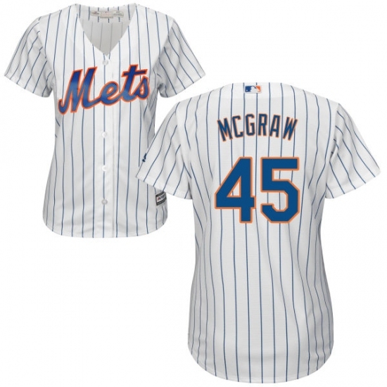 Women's Majestic New York Mets #45 Tug McGraw Replica White Home Cool Base MLB Jersey Women's Majestic New York Mets #45 Tug McGraw Replica White Home Cool Base MLB Jersey