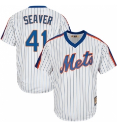 Men's Majestic New York Mets #41 Tom Seaver Authentic White Cooperstown MLB Jersey Men's Majestic New York Mets #41 Tom Seaver Authentic White Cooperstown MLB Jersey
