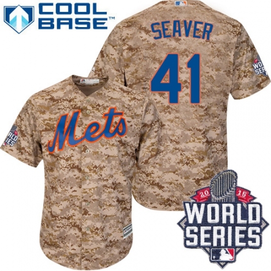 Men's Majestic New York Mets #41 Tom Seaver Replica Camo Alternate Cool Base 2015 World Series MLB Jersey Men's Majestic New York Mets #41 Tom Seaver Replica Camo Alternate Cool Base 2015 World Series MLB Jersey