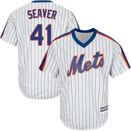 Men's Majestic New York Mets #41 Tom Seaver Replica White Alternate Cool Base MLB Jersey Men's Majestic New York Mets #41 Tom Seaver Replica White Alternate Cool Base MLB Jersey