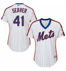 Women's Majestic New York Mets #41 Tom Seaver Replica White Alternate Cool Base MLB Jersey Women's Majestic New York Mets #41 Tom Seaver Replica White Alternate Cool Base MLB Jersey