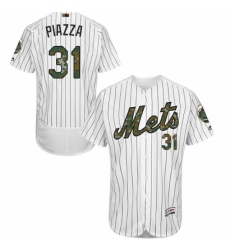 Men's Majestic New York Mets #31 Mike Piazza Authentic White 2016 Memorial Day Fashion Flex Base MLB Jersey Men's Majestic New York Mets #31 Mike Piazza Authentic White 2016 Memorial Day Fashion Flex Base MLB Jersey