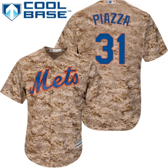 Men's Majestic New York Mets #31 Mike Piazza Replica Camo Alternate Cool Base MLB Jersey Men's Majestic New York Mets #31 Mike Piazza Replica Camo Alternate Cool Base MLB Jersey