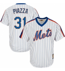 Men's Majestic New York Mets #31 Mike Piazza Replica White Cooperstown MLB Jersey Men's Majestic New York Mets #31 Mike Piazza Replica White Cooperstown MLB Jersey