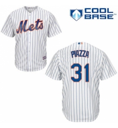Men's Majestic New York Mets #31 Mike Piazza Replica White Home Cool Base MLB Jersey Men's Majestic New York Mets #31 Mike Piazza Replica White Home Cool Base MLB Jersey